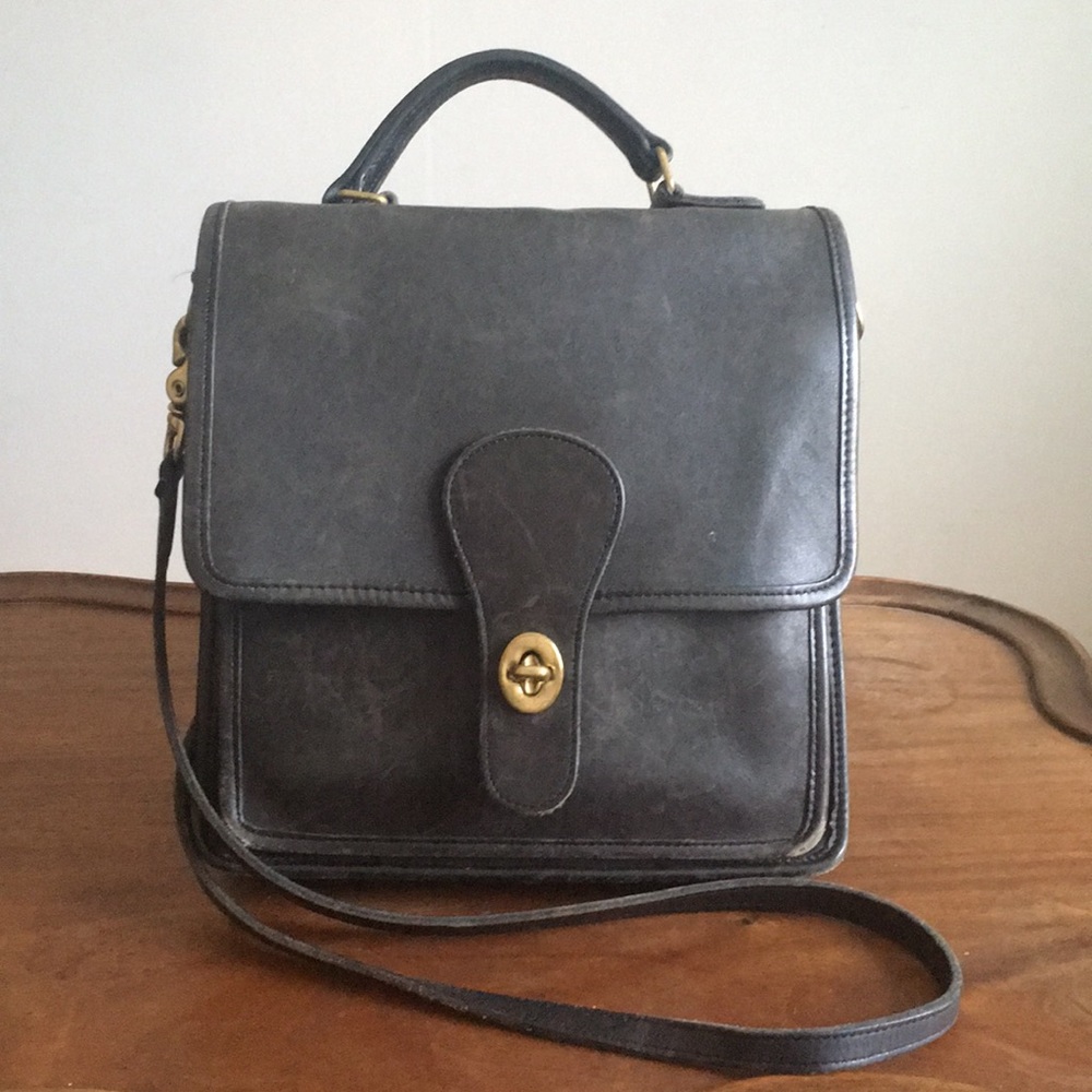 Vintage Coach Purse - Black leather